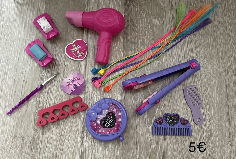 Кукли  барбита с аксесори, детски комплекти за прически, маникюр