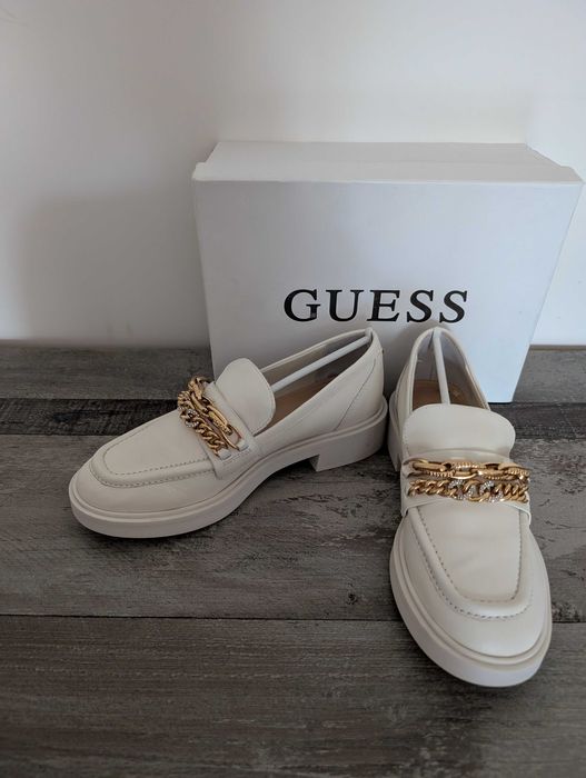 Кожени мокасини Guess 38 номер, дамски обувки
