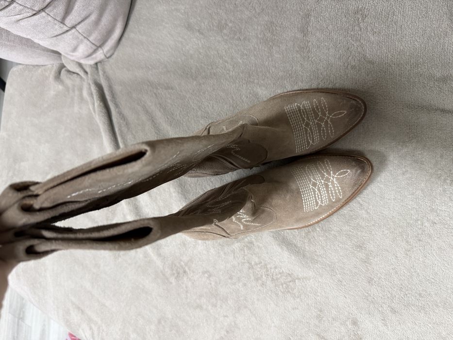 Ciocate cizme piele intoarsa 38 crem