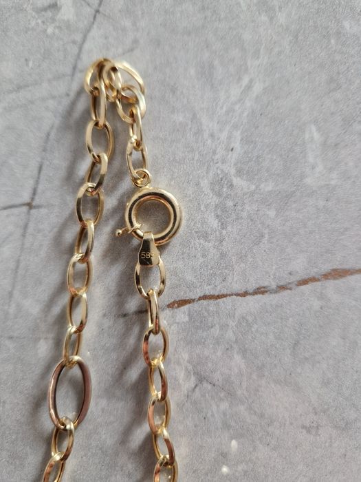 Set lantic si brățară aur 14 k