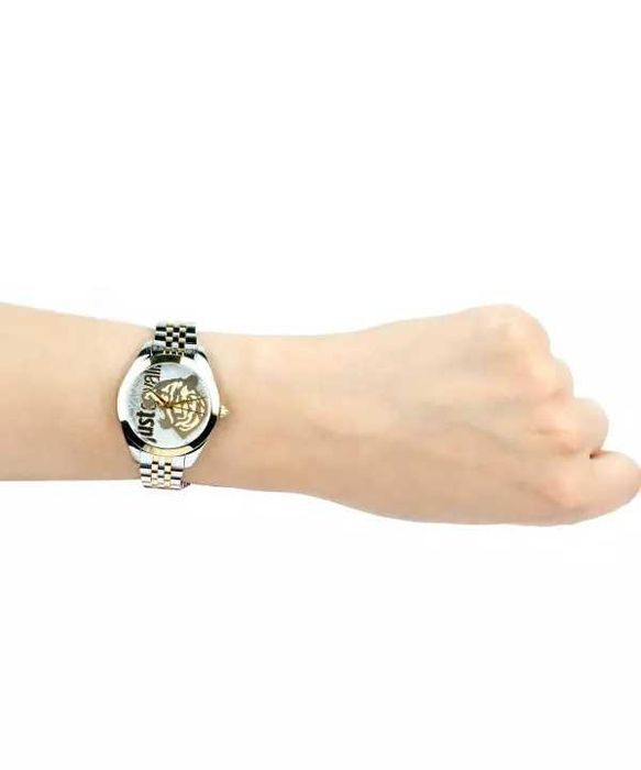%ПРОМО% JUST CAVALLI – дамски часовник "Gold & Silver PANTERA" нов