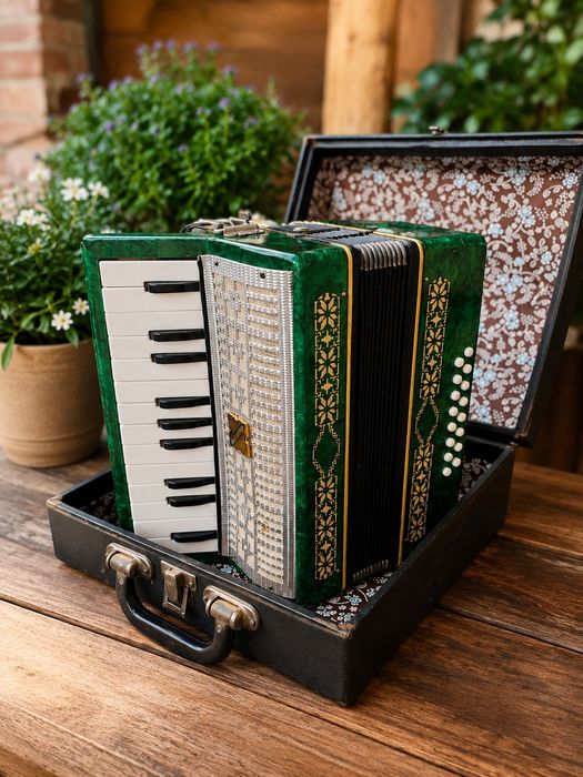 RAR! Acordeon Малыш (Malîș) Made in USSR, anii '70, stare excelentă, cu valiza originala, piesă de colecție