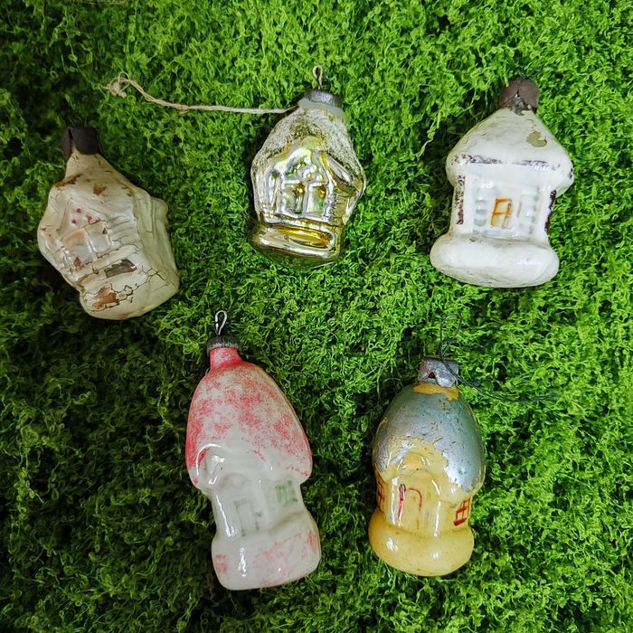 Ёлочные игрушки СССР,стекло