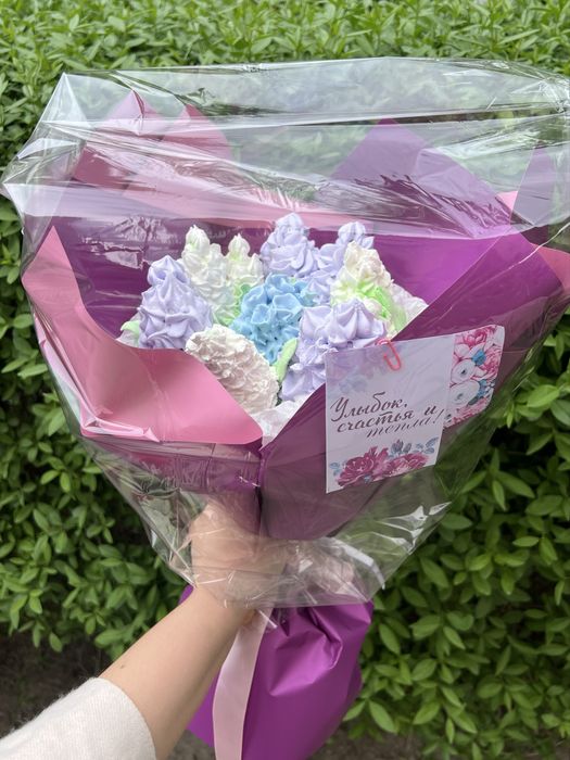 Тюльпаны из зефира букет на день рождения, выпусной, учителю