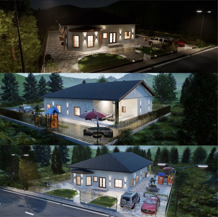 Proiectare Case 3D | Randări Foto-Realiste | Planuri 2D