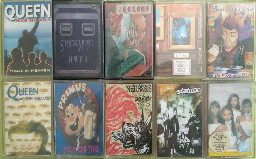 Неофициални аудио касети с рок, метъл и др.