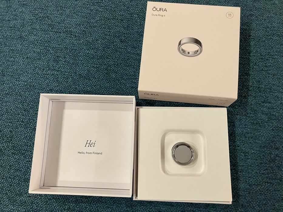 Смарт пръстен Oura Ring 4 - Silver Size 11 много запазен
