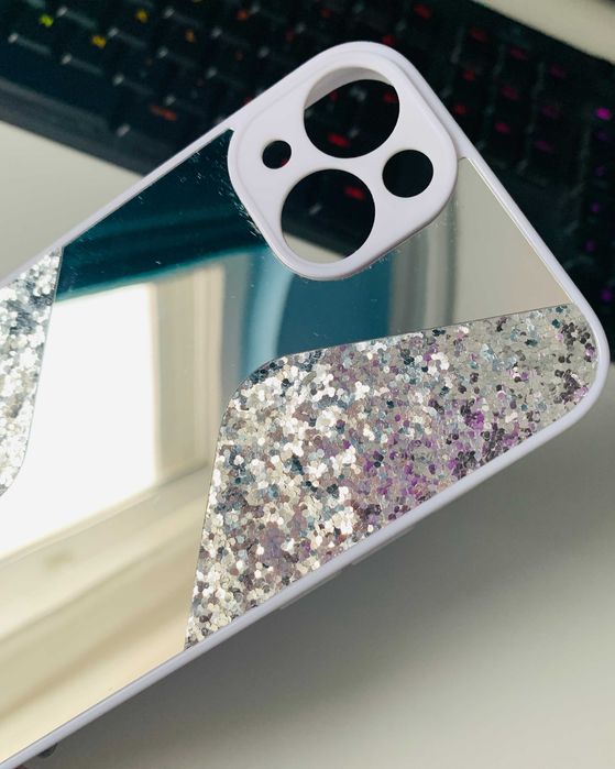 Husa tip oglinda cu sclipici pt. iPhone 13 Pro / 13 Pro Max