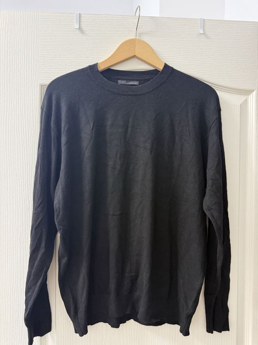 Zara , pulover subtire / tricotaj, L, negru ,barbat