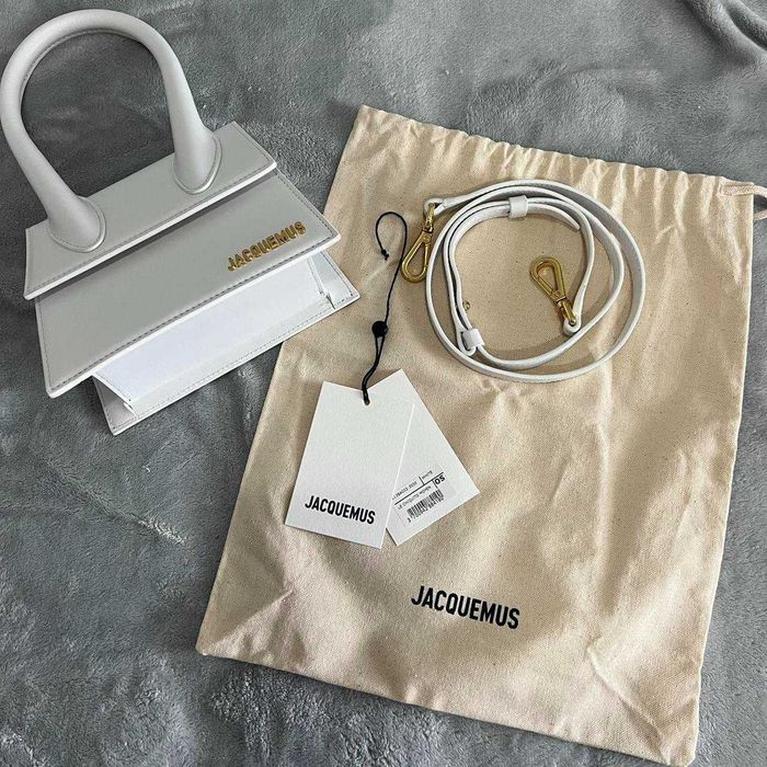 Geanta Jacquemus Le Chiquito Alba din Piele Naturala