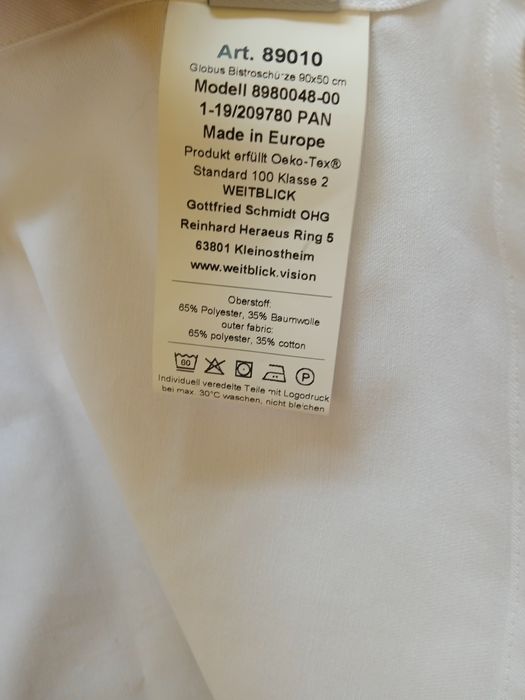 Șorț alb bucatarie 90x50 cm