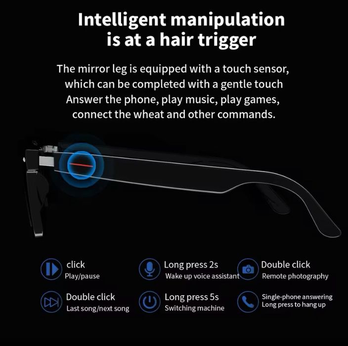 Ochelari de soare Smart conectare telefon, bluetooth,stereo