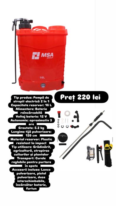 Pompe de stropit  – electrice și manuale