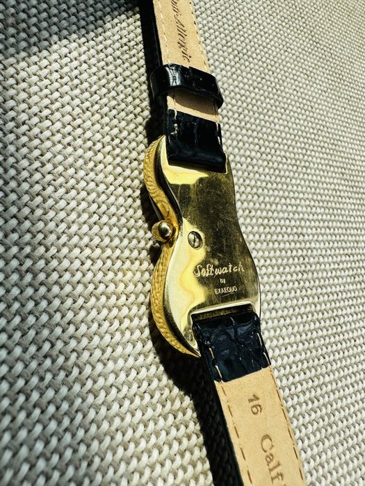 Salvador Dali Exaequo Softwatch Gold Plated Watch ! Anii 90' vintage