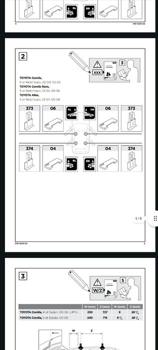 Захвати Thule 754 + Thule Kit 1205