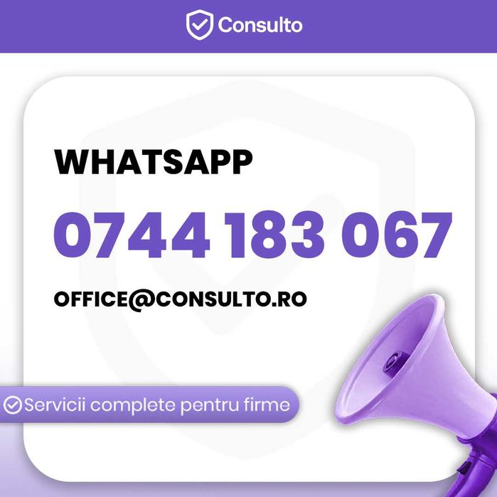 Infiintare, modificare si gazduire sediu firme SRL / PFA - Sector 1