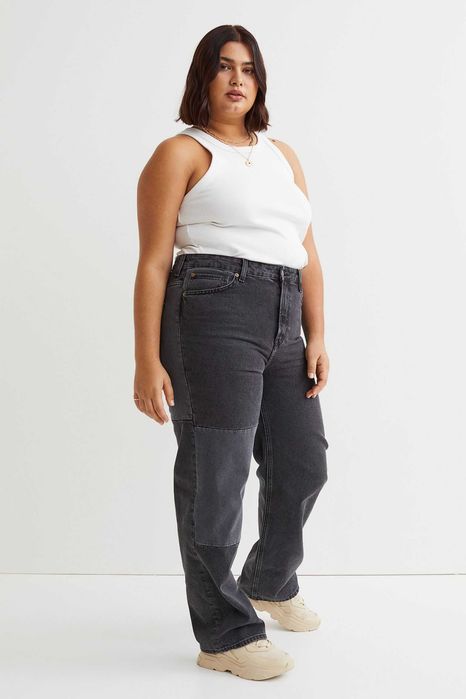 Джинсы женские H&M+ Loose Straight Jeans! Новые с бирками!