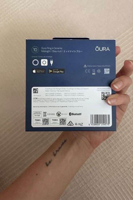 Oura Ring 4 Ceramic Midnight Size 10 умное кольцо
