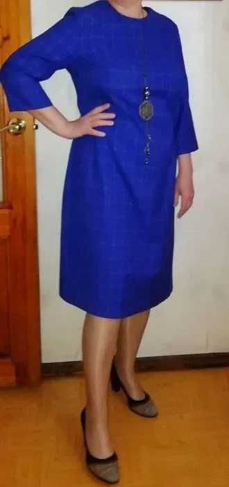 Палантин (широкий шарф) и платье шерстяное разм 50-52