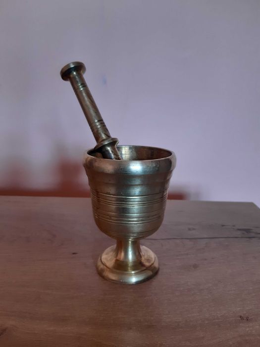 Хаванче с чукало, чист месинг, Бг производство от старите