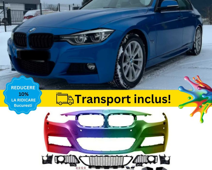 Bara fata M-Tech BMW Seria 3 F30 F31 Negru Gri Albastru Maro Rosu Alb