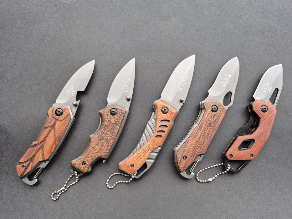 Сгъваеми джобни ножчета BUCK с дървена дръжка