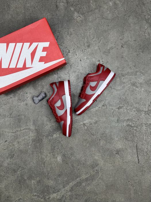 Nike Dunk Low Retro Medium Grey Varsity Red UNLV