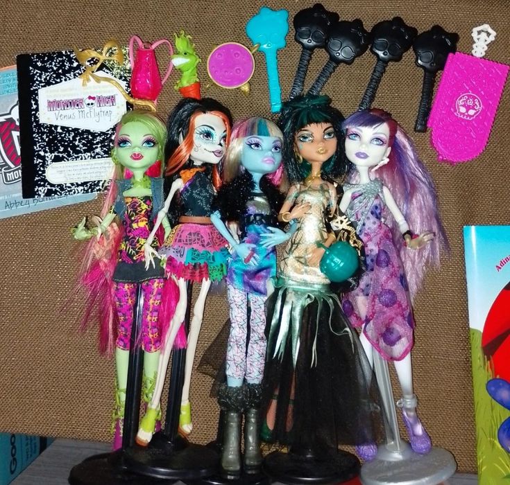 Lot 5 Păpuși Monster High originale Mattel 2008-2012