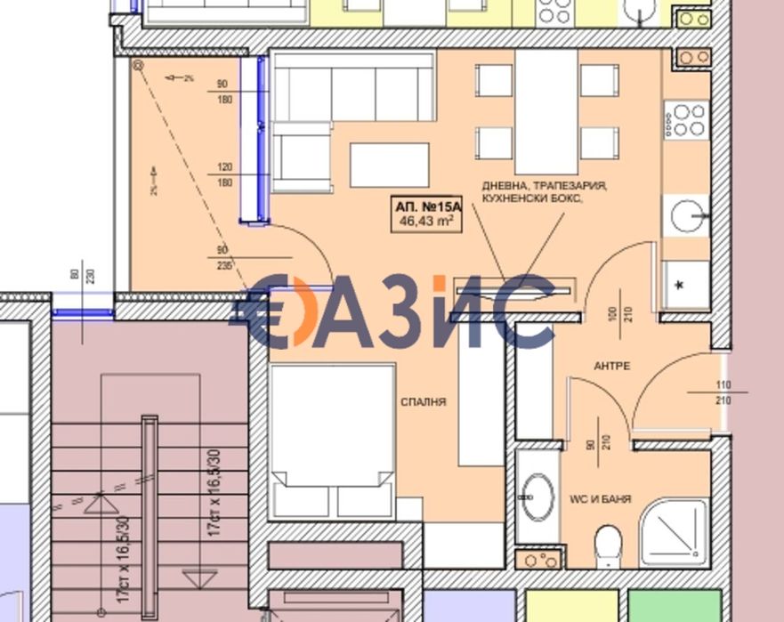 Продава се Едностаен апартамент в Поморие - 55 кв.м за 1315 €/кв.м - Снимка #10