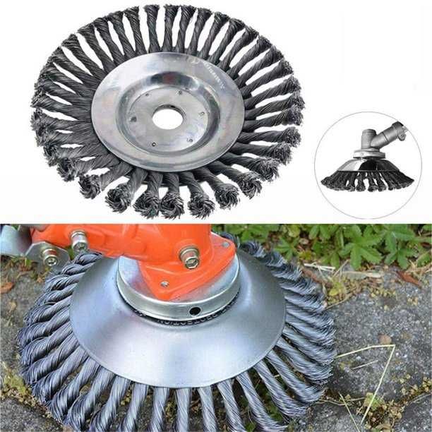 Телена четка за храсторез, Стоманена четка за тример, моторна коса