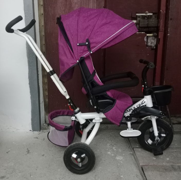 Детский велосипед с родительским рулём