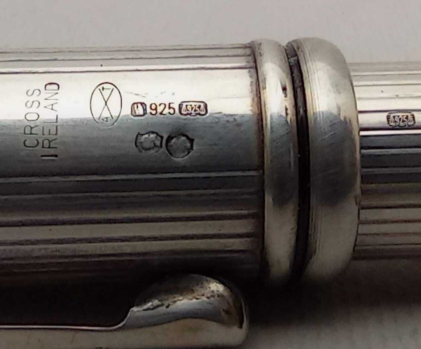 Stilou CROSS Townsend , Argint masiv, penita aur 18K bicolor, rar