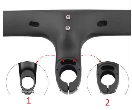 Ghidon carbon cursiera Integrat cu pipa AERONOVA aero Nou 40 42 44
