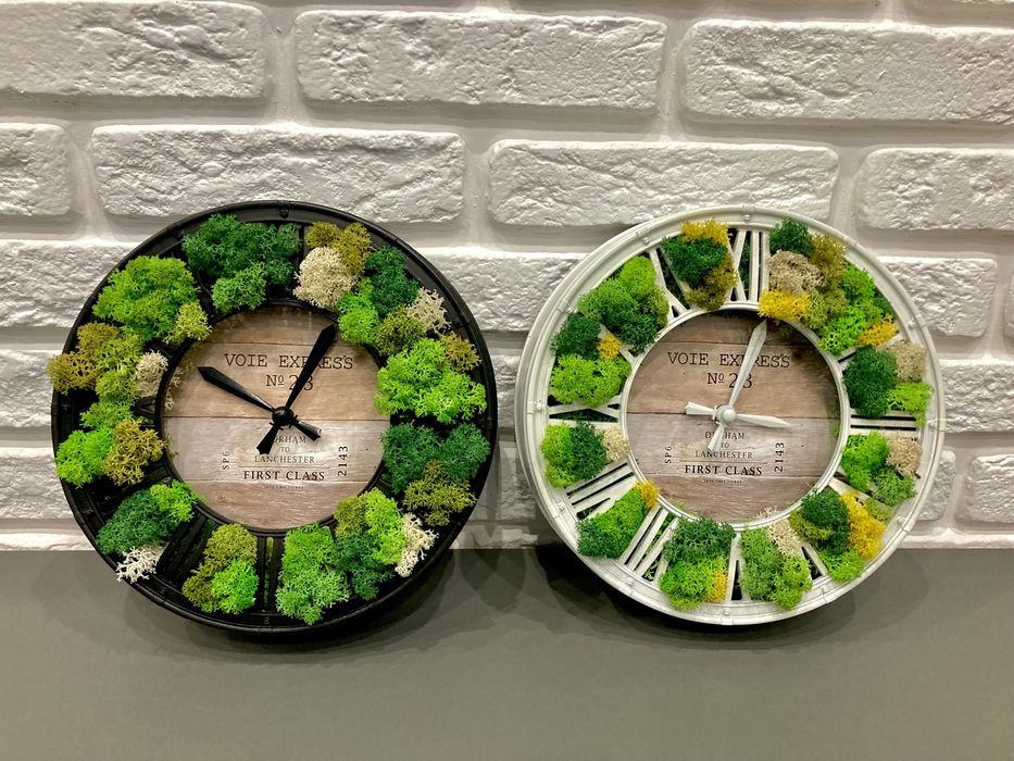 Мини часовник със скандинавски мъх