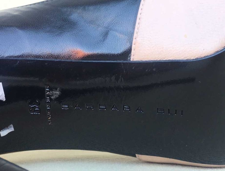 Barbara Bui Superbi Pantofi Platforma Stiletto Piele Negru EU 39