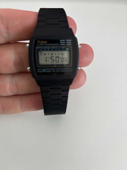 Ceas Pulsar digital alarm cronograf negru — stare bună