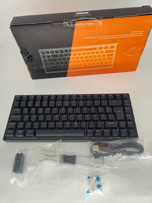 Tastatura Mecanica RK84 Tri-Mode, Switch Albastru DE - Ca Noua