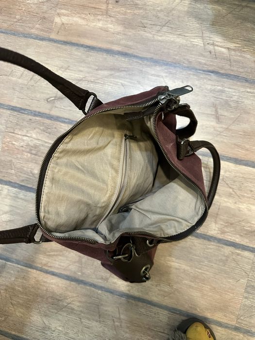 Велурена чанта бордо от естествен велур