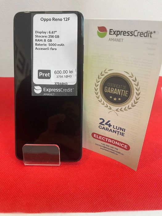 (Ag43) Oppo Reno 12 F 8GB 256GB B3754 2 Ani Garantie!