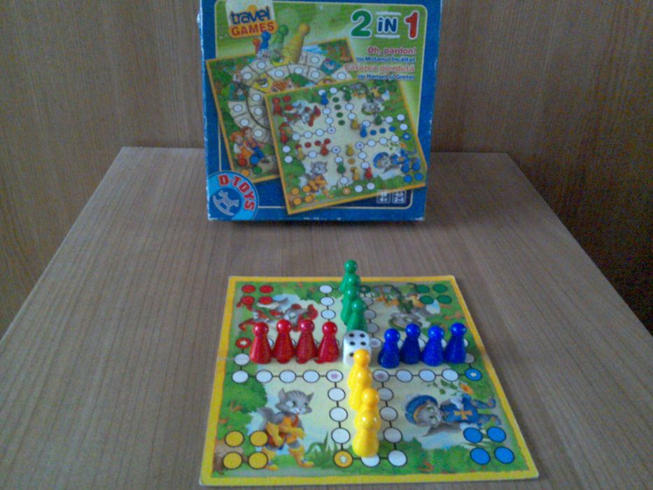 Joc cu pioni: 2 fete: Motanul Încălțat și Hansel și Gretel: D-toys
