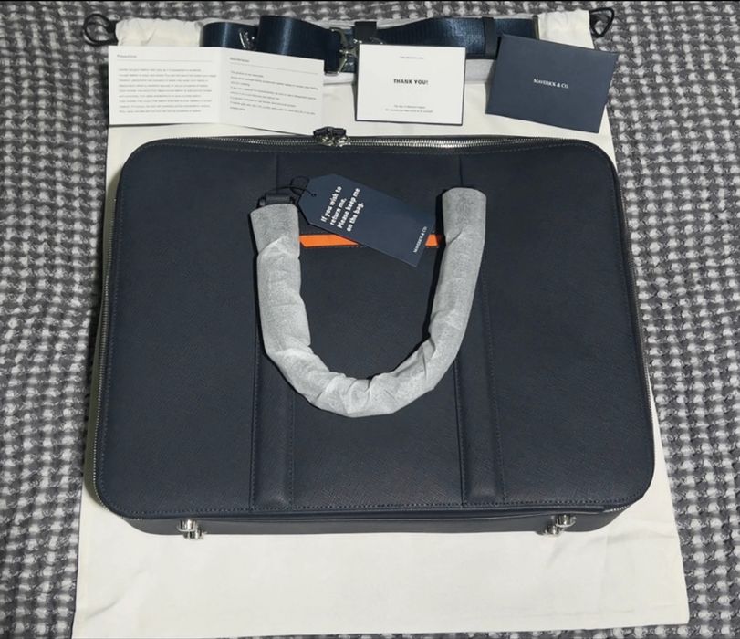 Geanta piele Maverick & Co. Double-zip breafcase