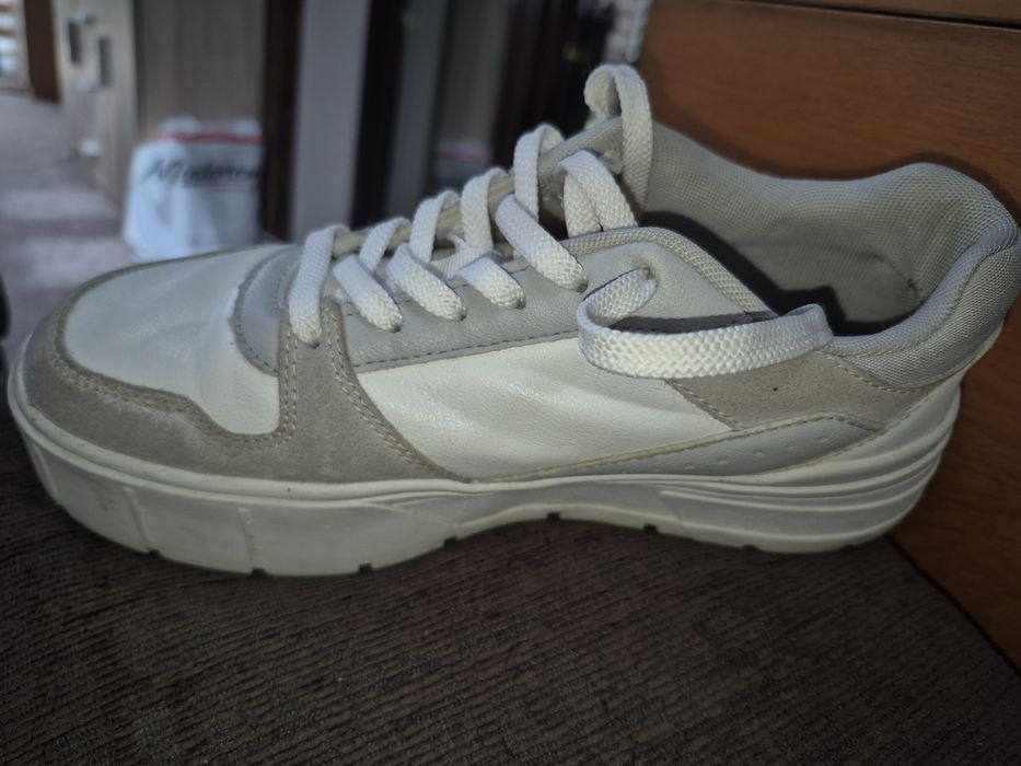 Pantofi sport Lotto, alb/gri, marimea 37