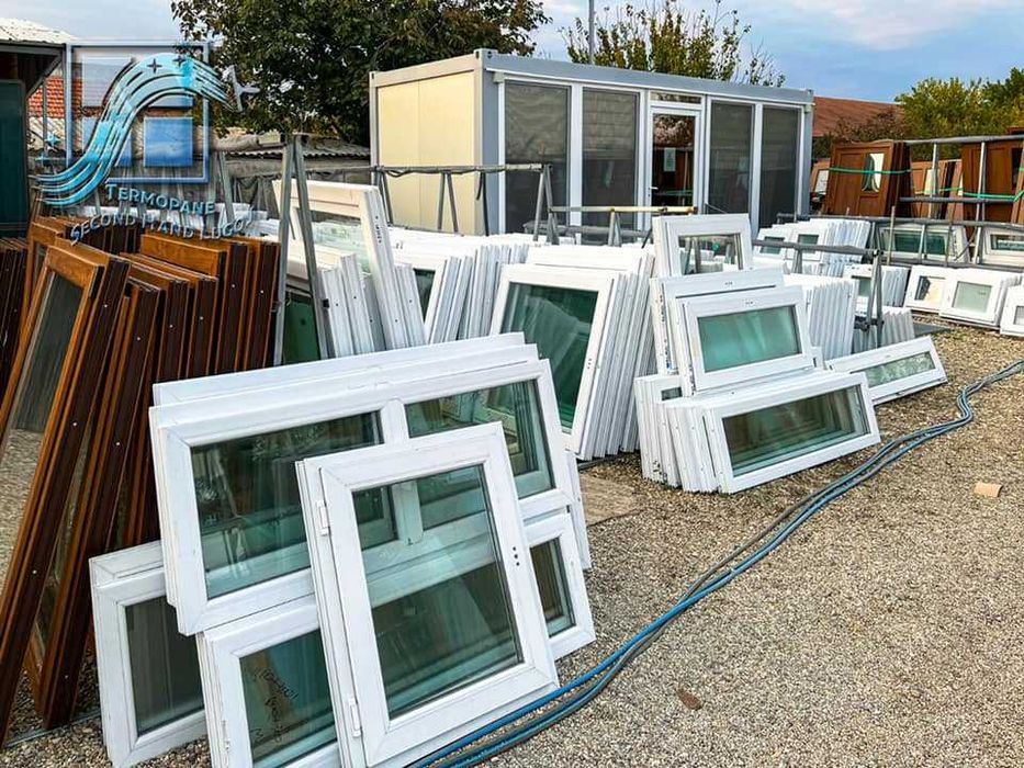 ferestre termopan albe noi 300 lei