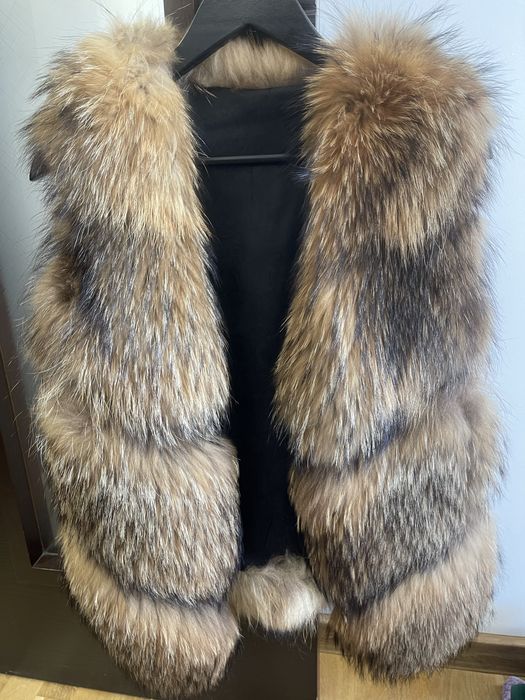 Естествена лисица елек без размер