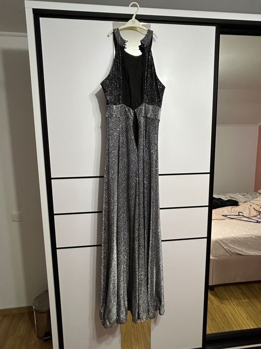 Rochie gri sclipitoare