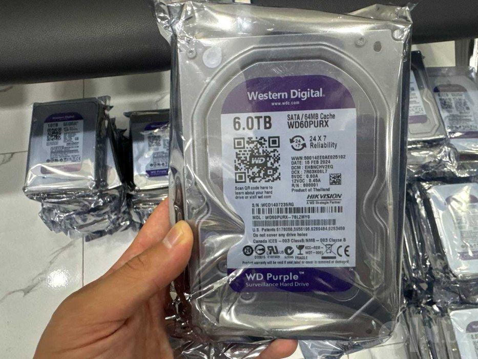6ТБ Жесткий диск HDD WD PURPLE камеры видеонаблюдения Hikvision