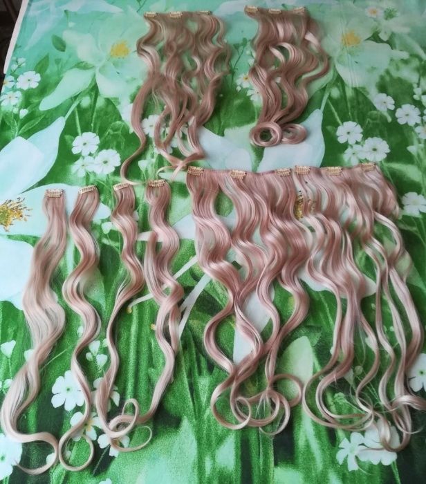 Накладки для волос на клипсах