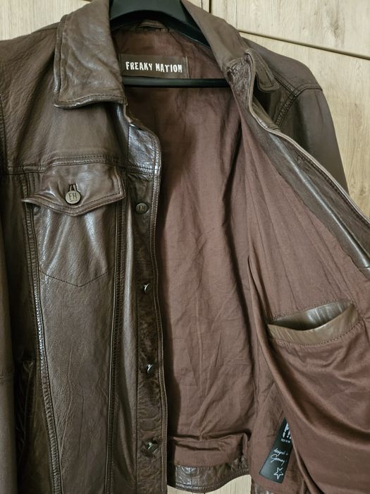 Geaca de piele naturala Freaky Nation nou nepurtat