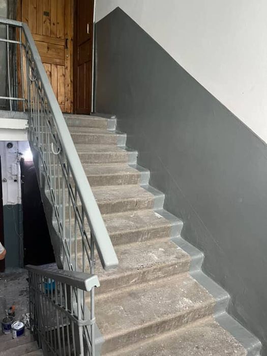 Ремонт подьезда Семей, побелка, покраска, левкас