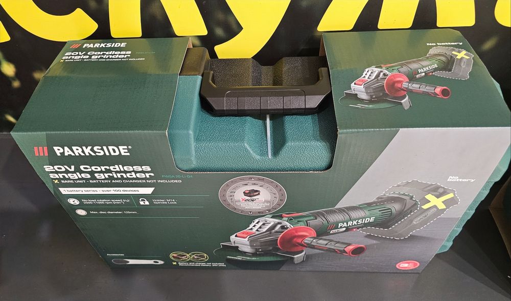 Parkside 20v Акумулаторен Ъглошлайф 3г. гаранция